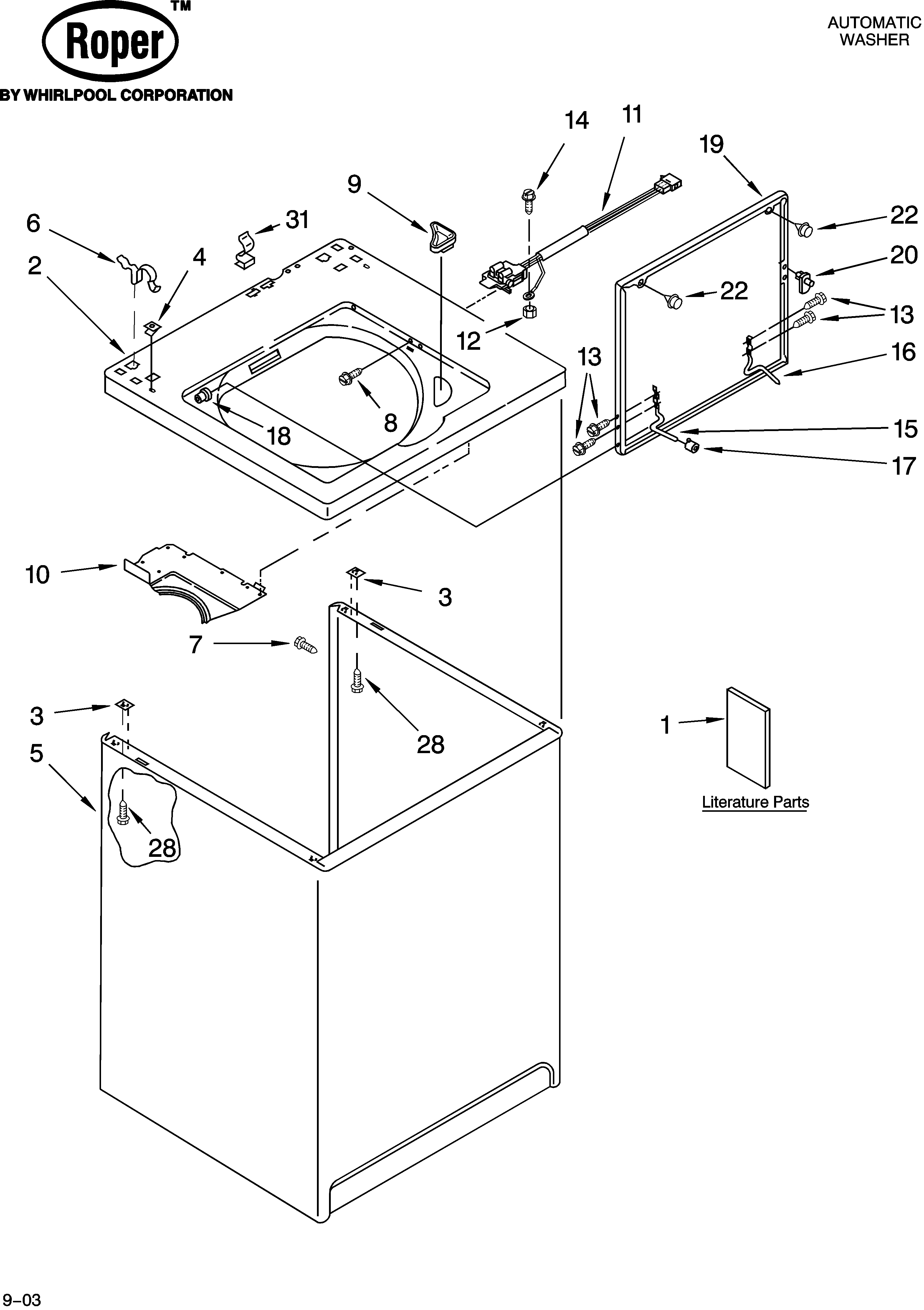 TOP AND CABINET PARTS