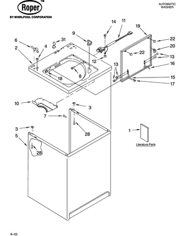 Top and cabinet parts