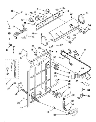 Controls and rear panel parts