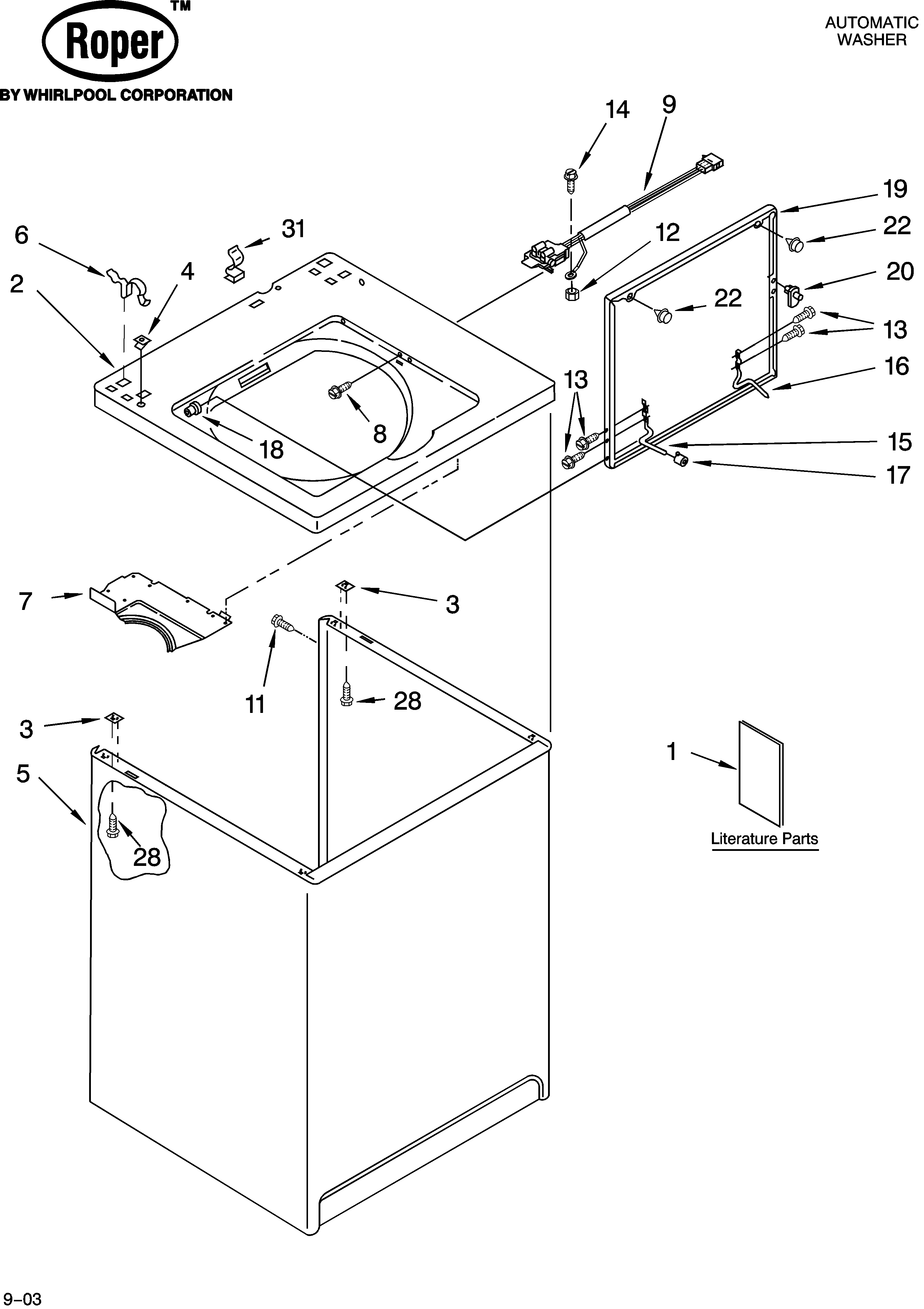 TOP AND CABINET PARTS