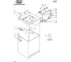 Roper 7MRAX5103MQ0 top and cabinet parts diagram