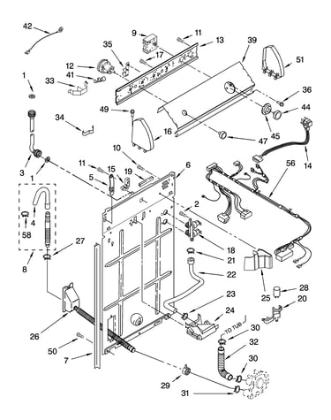 Control and rear panel parts