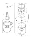 Agitator, basket and tub parts