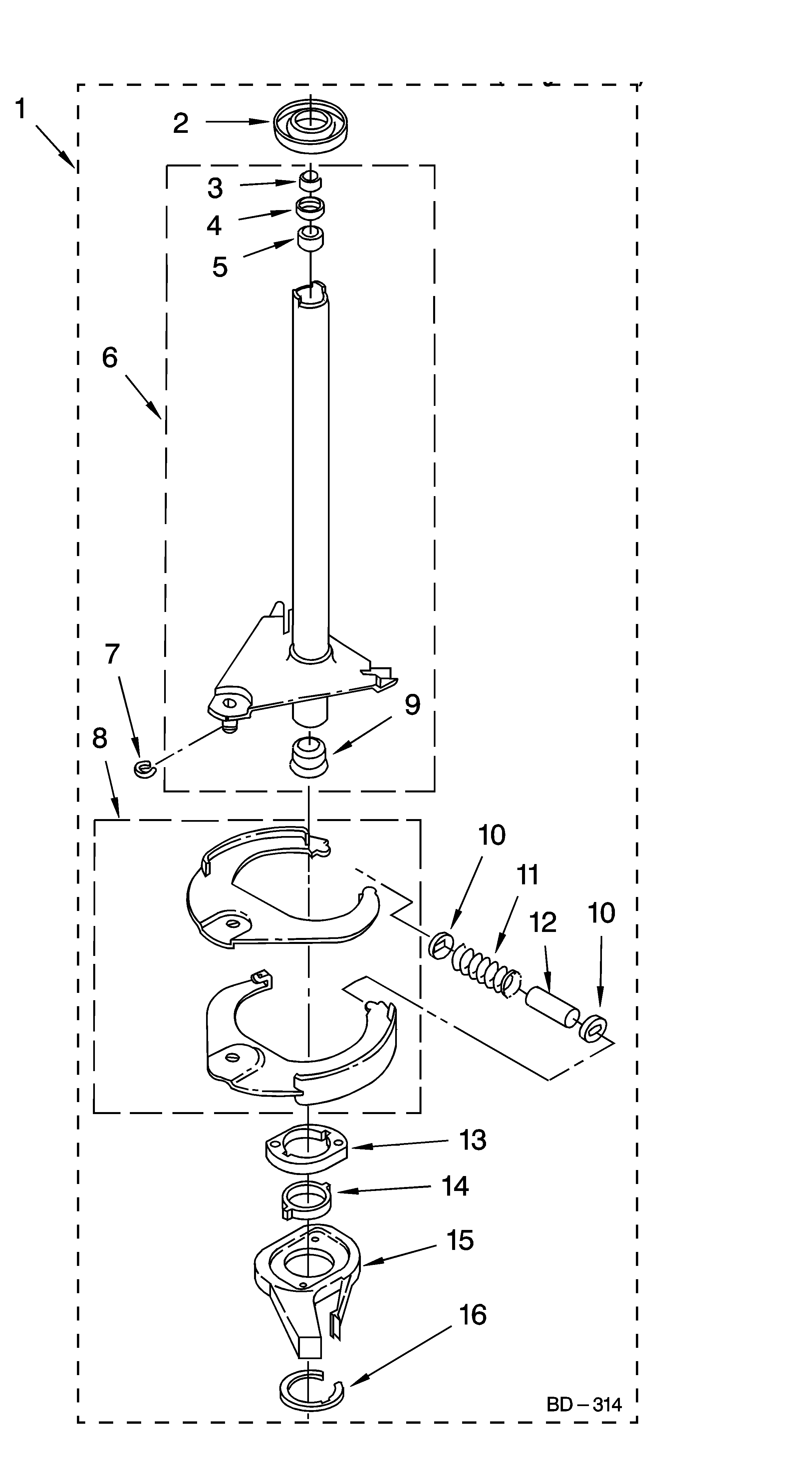 Brake and drive tube parts