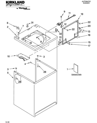 Top and cabinet parts
