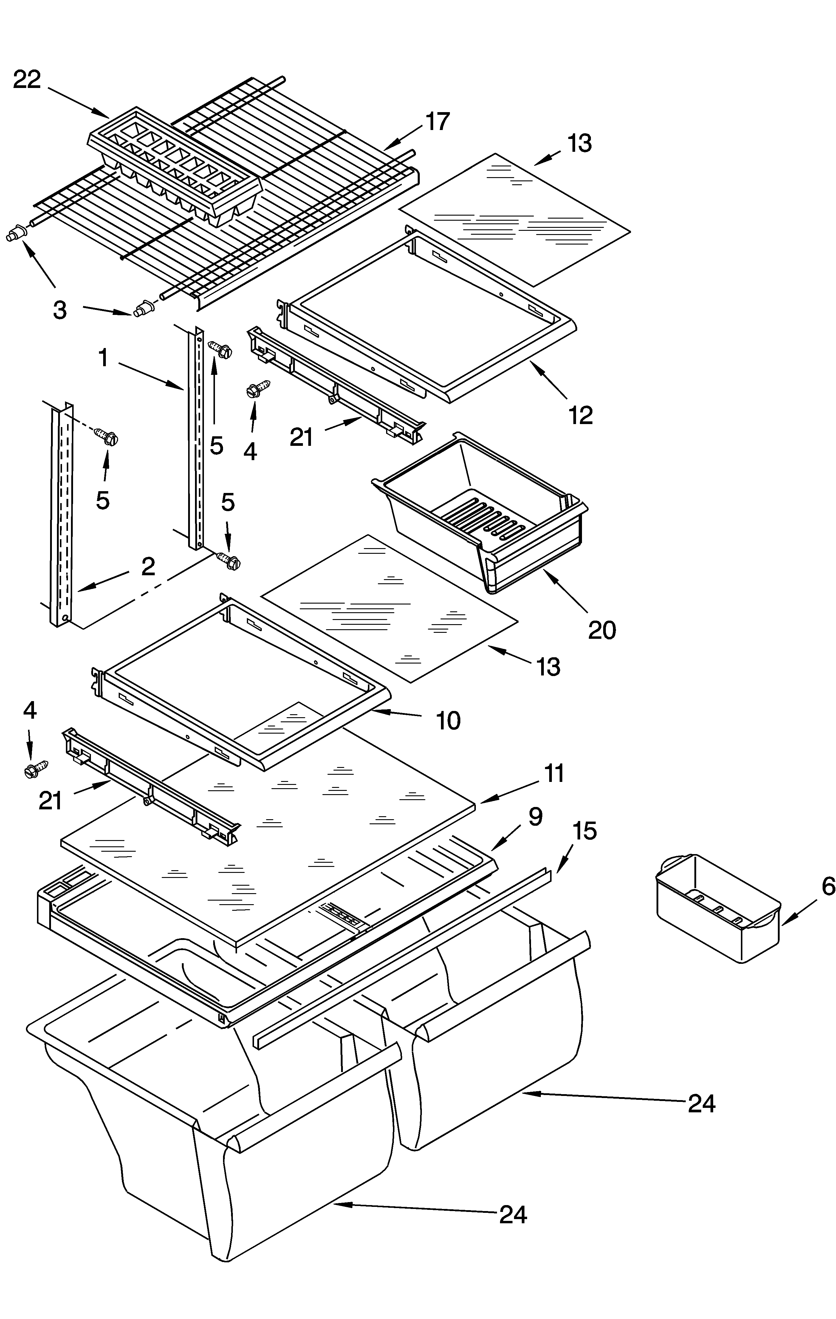 Shelf parts, optional parts