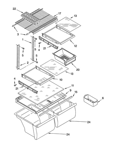 Shelf parts, optional parts