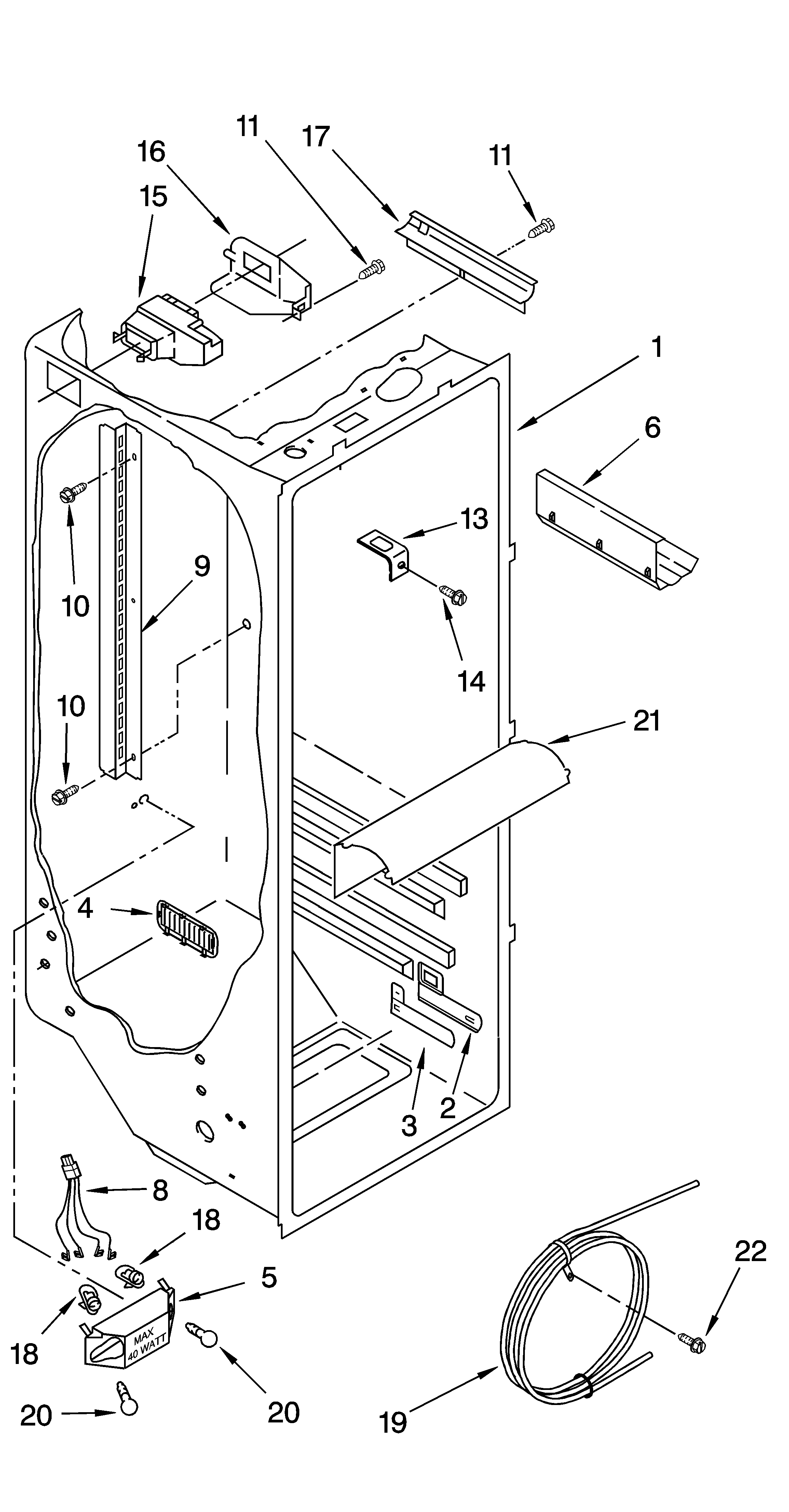 REFRIGERATOR LINER PARTS