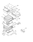 Refrigerator shelf parts