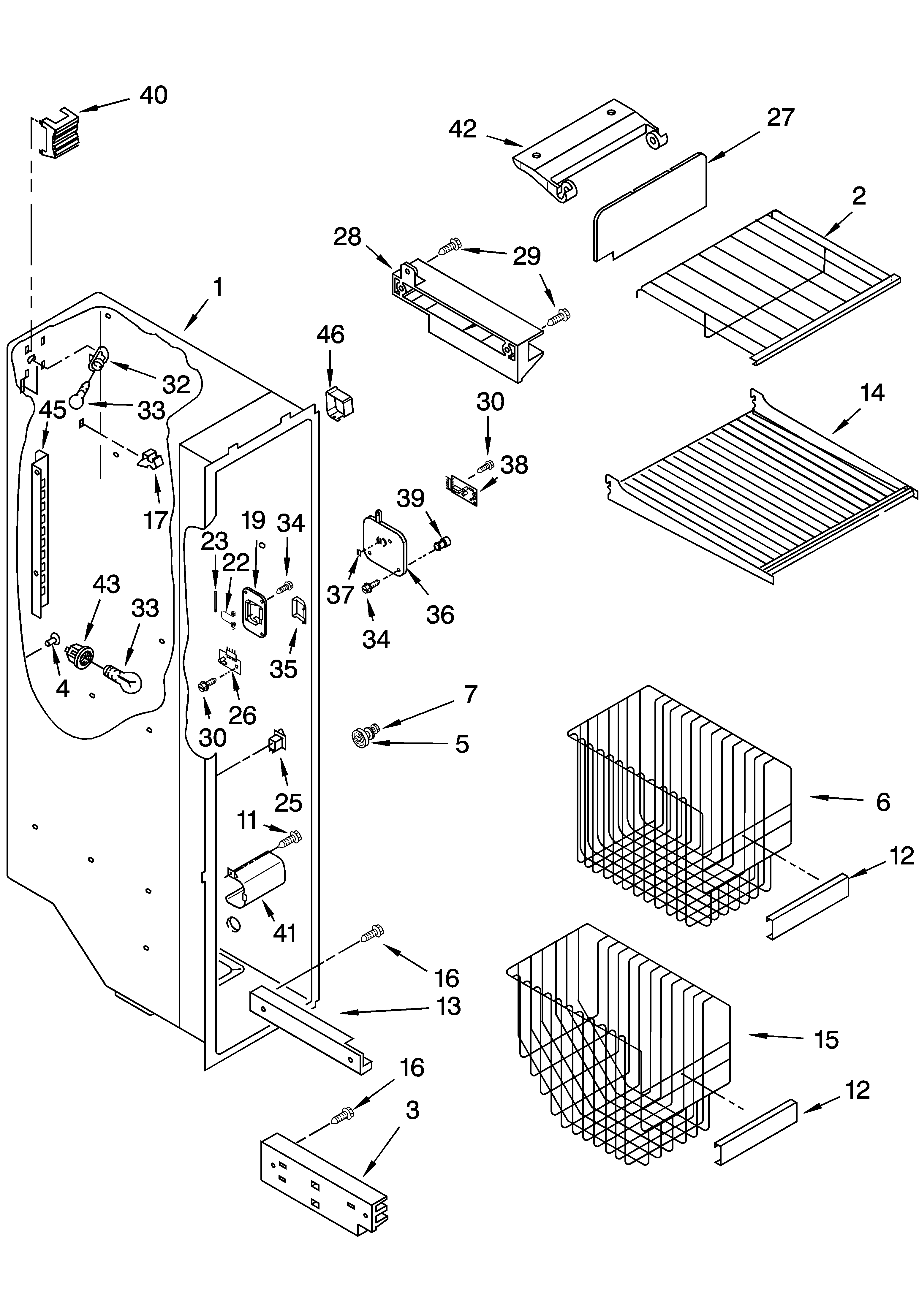 FREEZER LINER PARTS