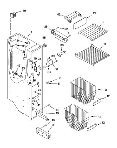 Freezer liner parts