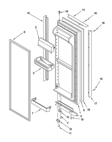 Refrigerator door parts