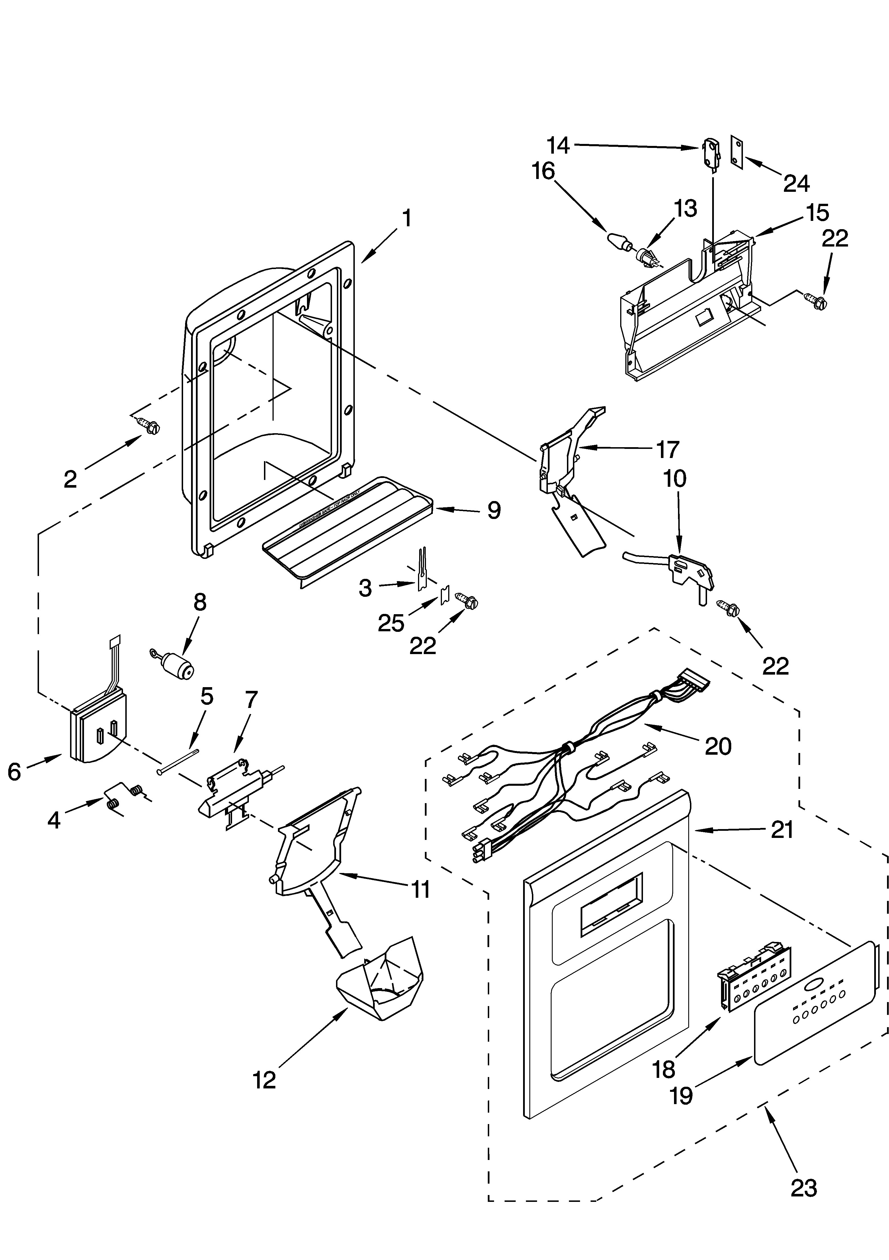 DISPENSER FRONT PARTS