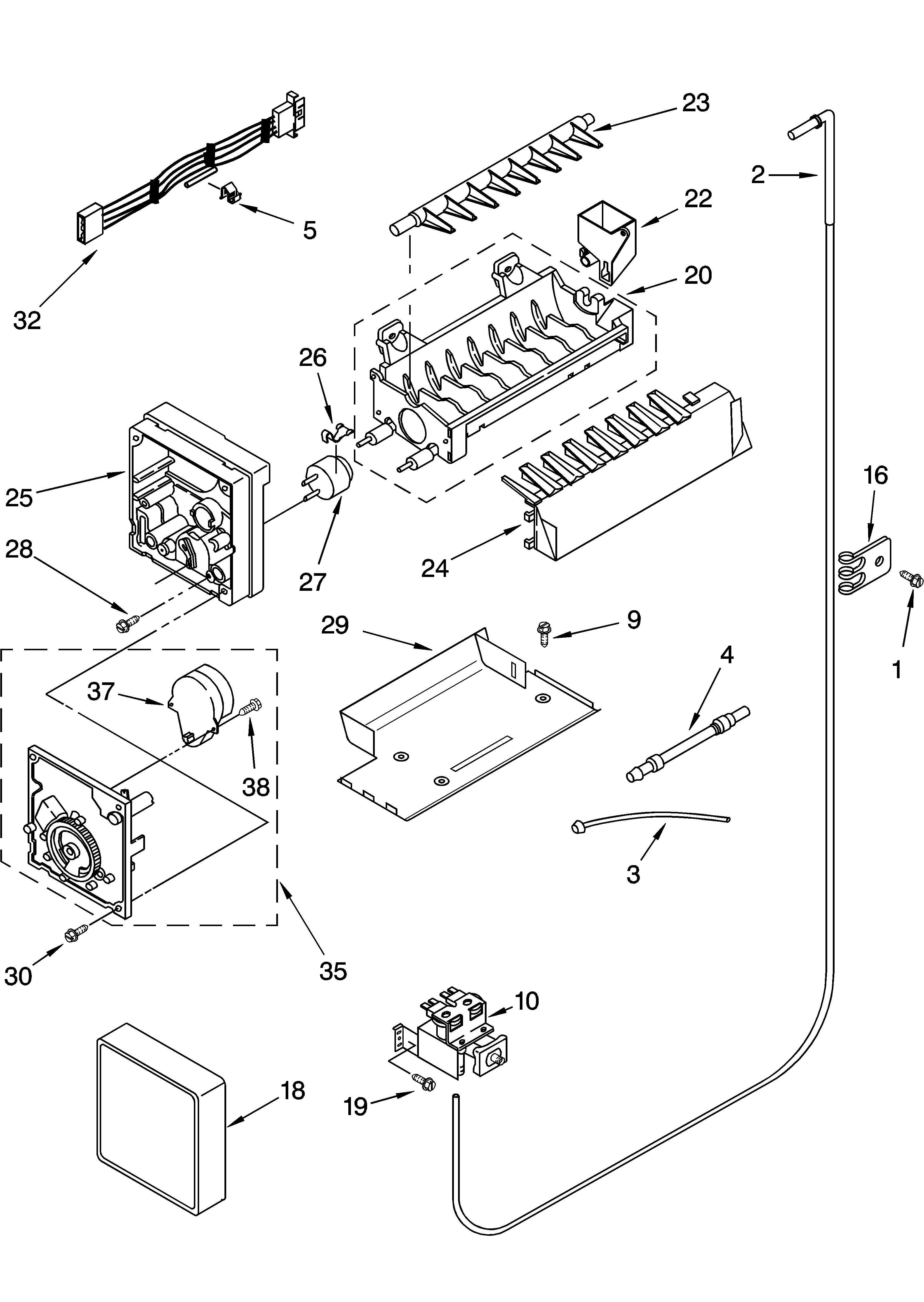 ICEMAKER PARTS, PARTS NOT ILLUSTRATED