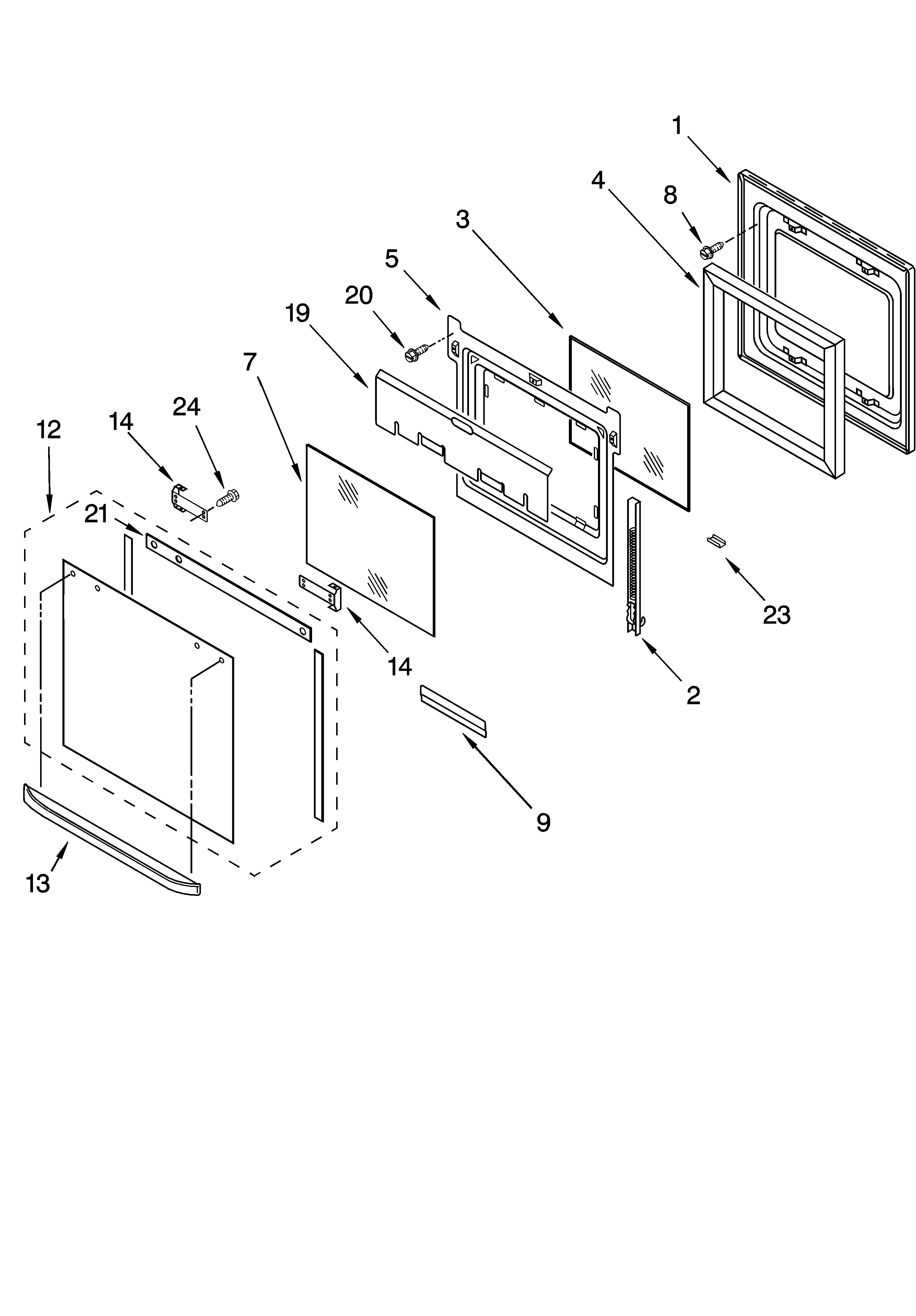 OVEN DOOR PARTS