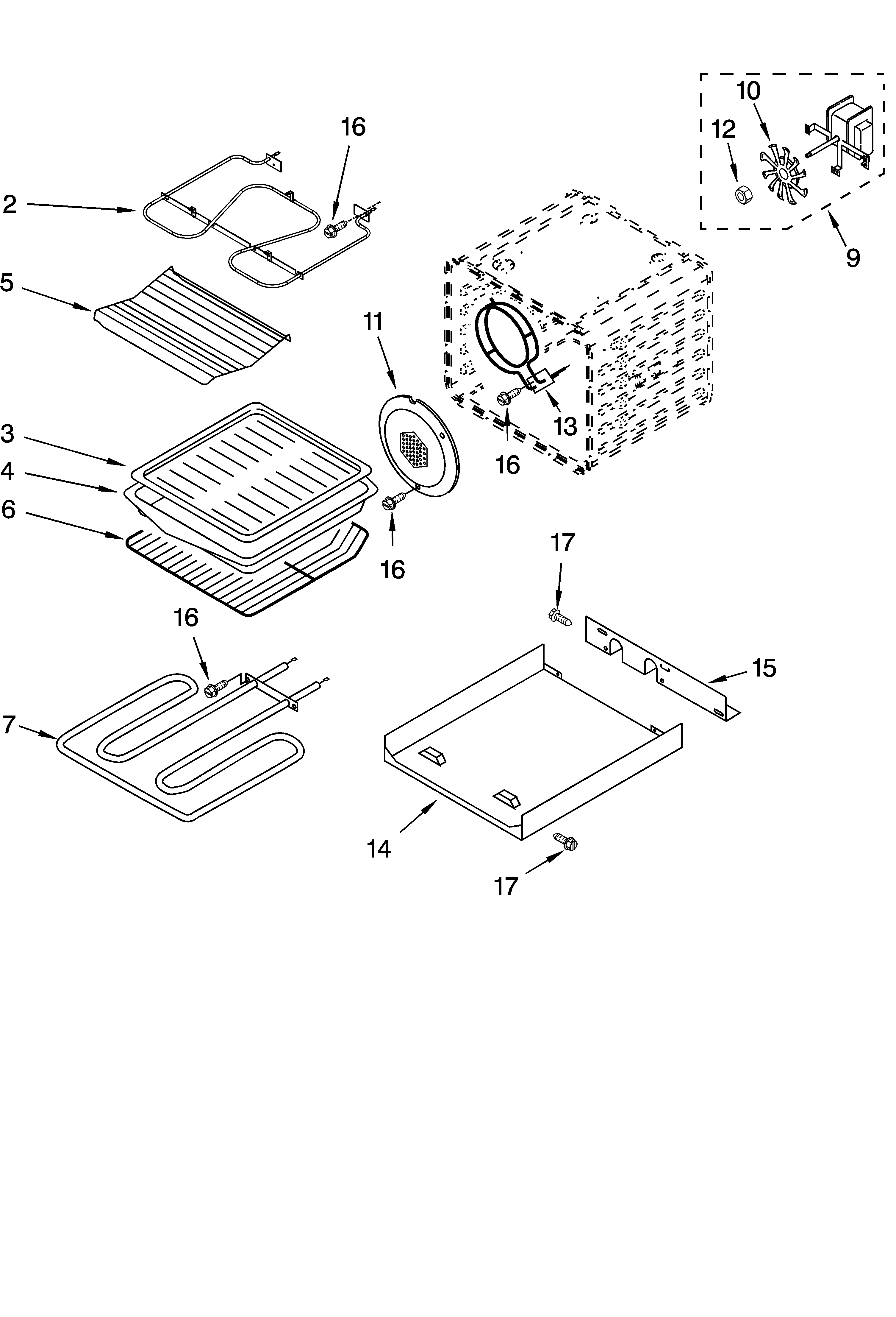 Internal oven parts