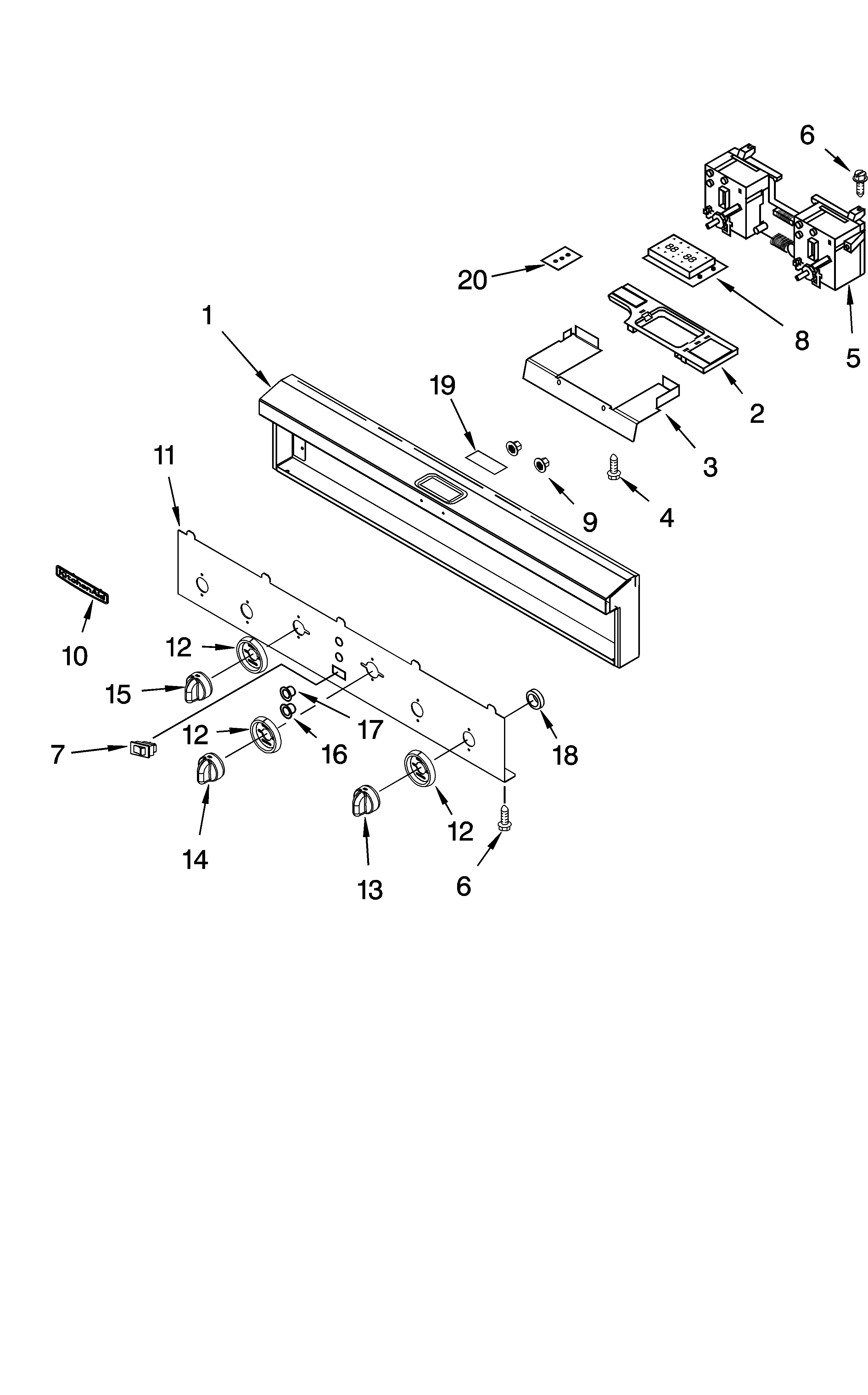 Control panel parts