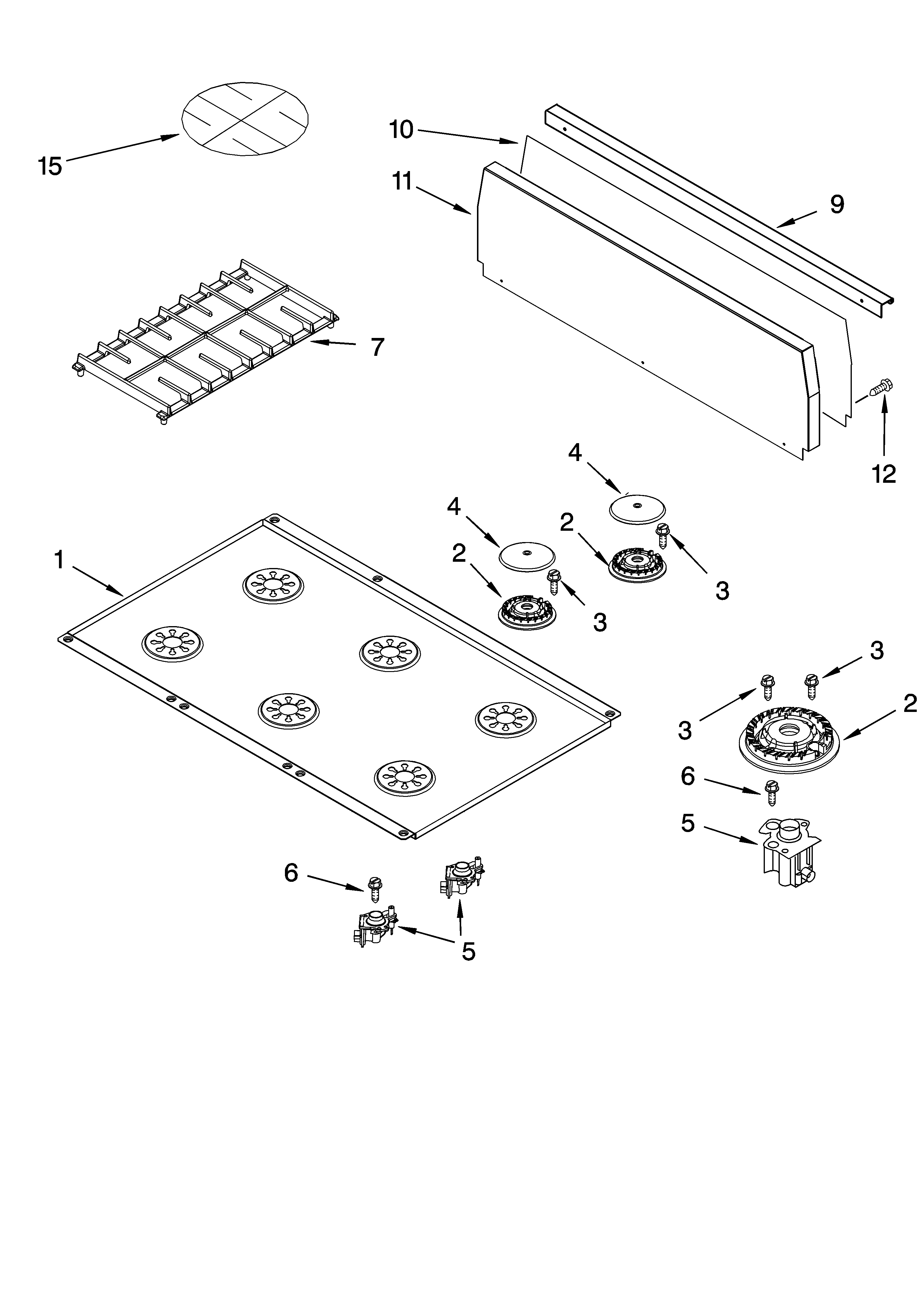 Cooktop parts