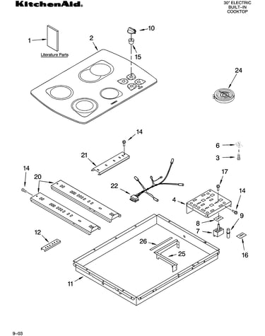 Cooktop parts, miscellaneous parts
