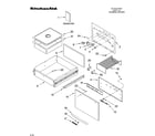 KitchenAid KEWD105HSS05 control, door and drawer parts diagram