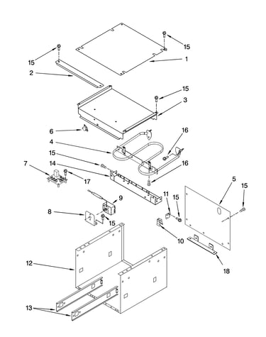 Internal warming drawer parts