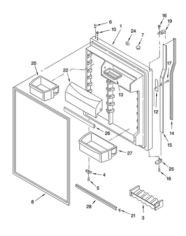 Refrigerator door parts