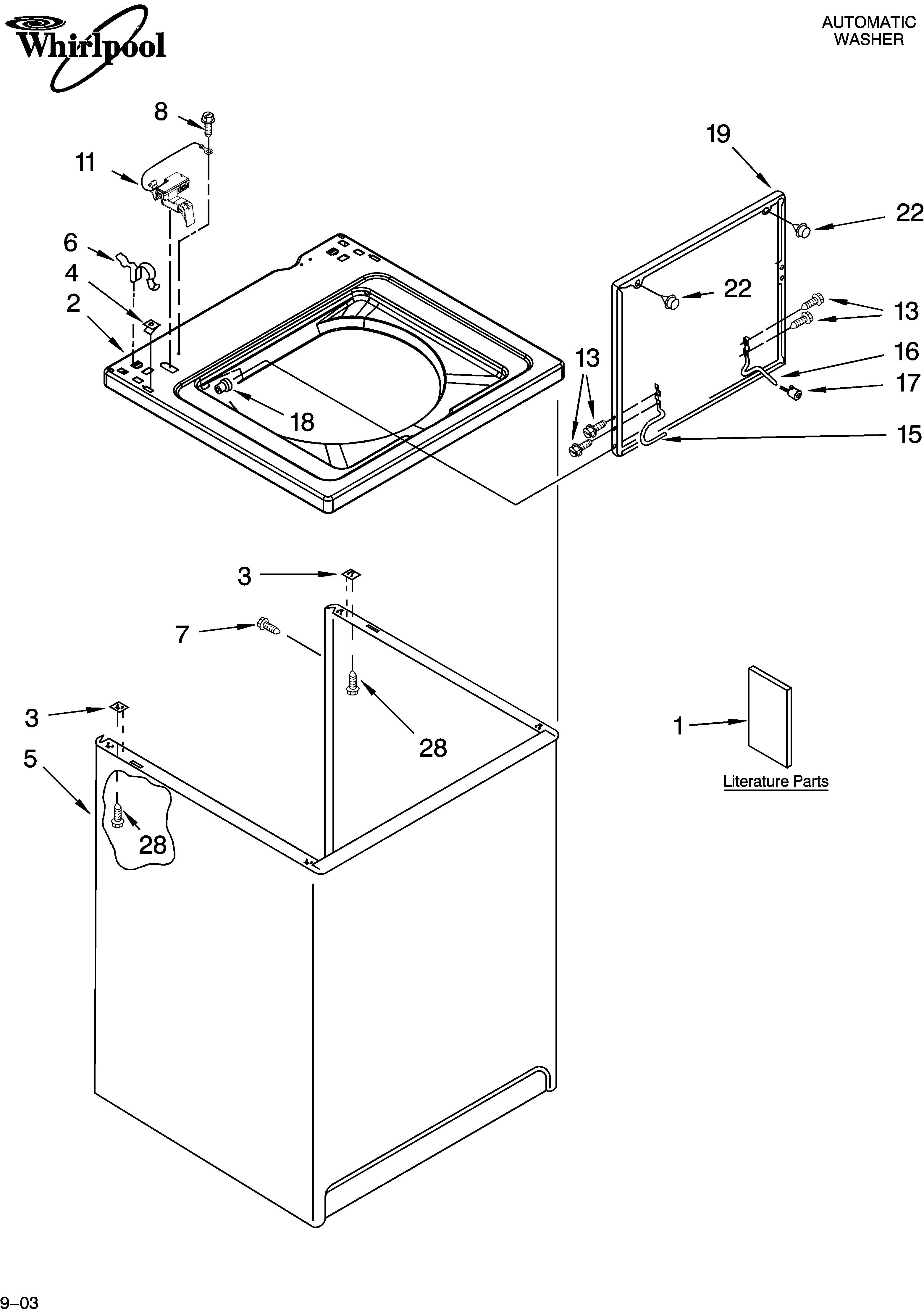 Top and cabinet parts