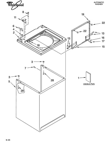 Top and cabinet parts