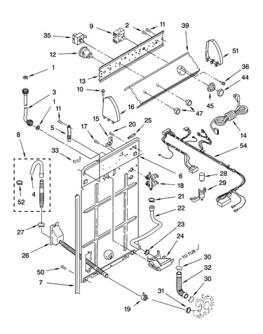 Control and rear panel parts