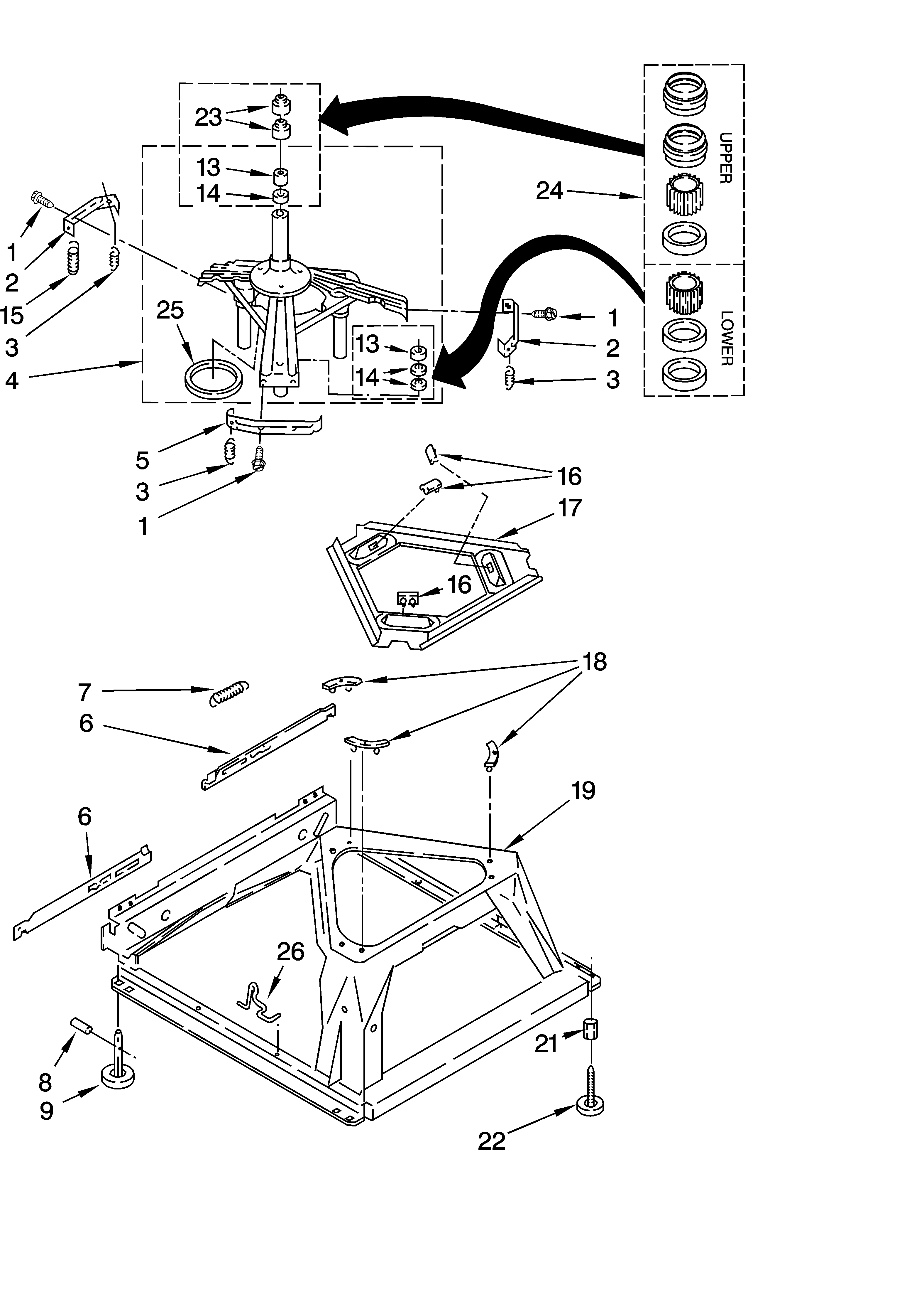 Machine base parts