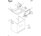 Whirlpool LSQ8000LQ1 top and cabinet parts diagram