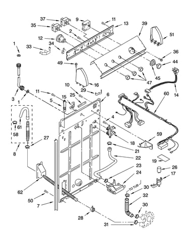 Controls and rear panel parts