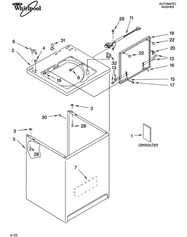 Top and cabinet parts