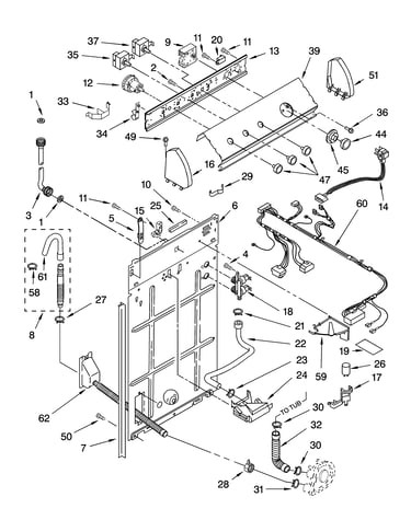 Controls and rear panel parts