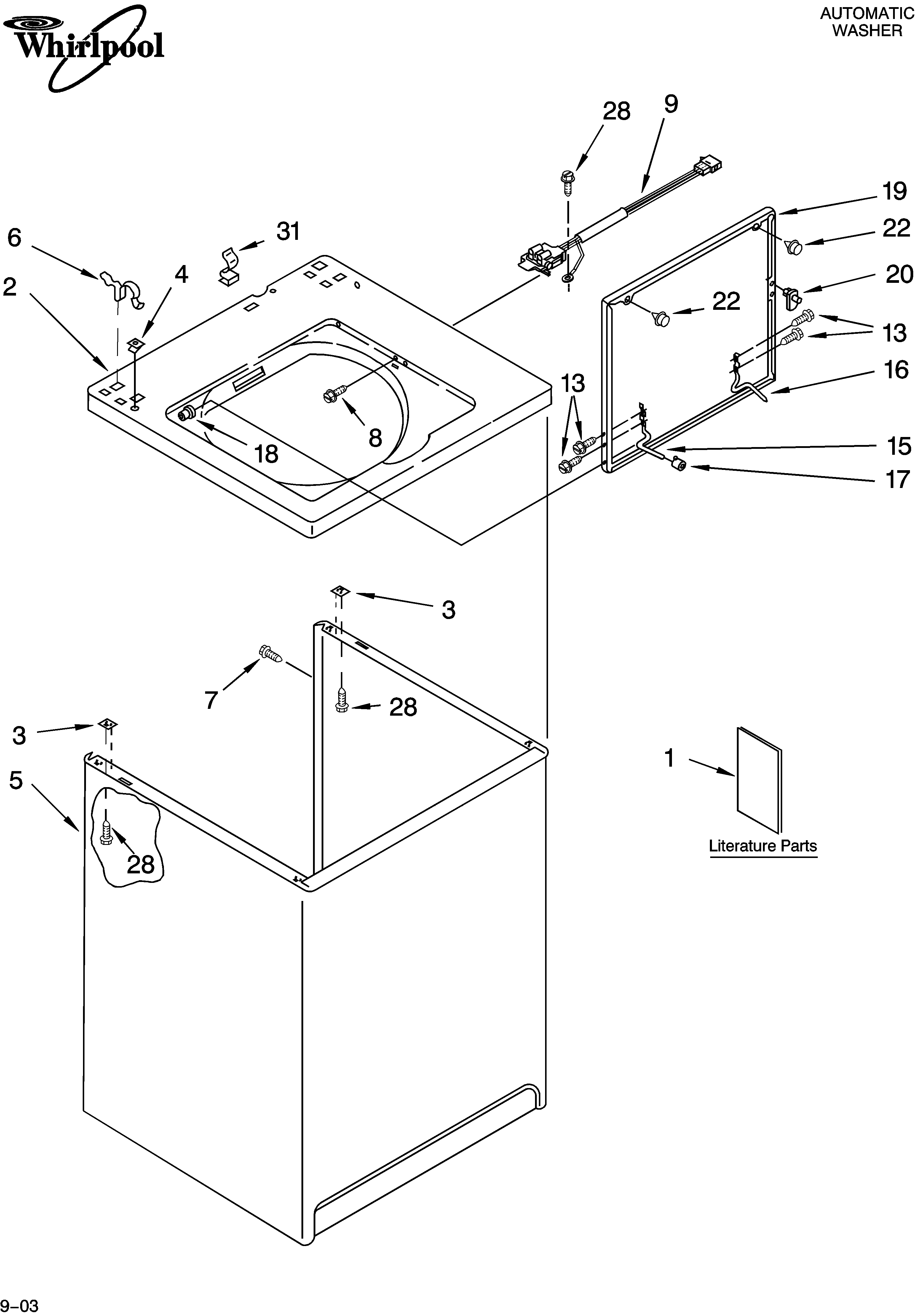 Top and cabinet parts
