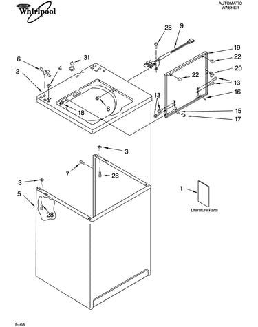 Top and cabinet parts