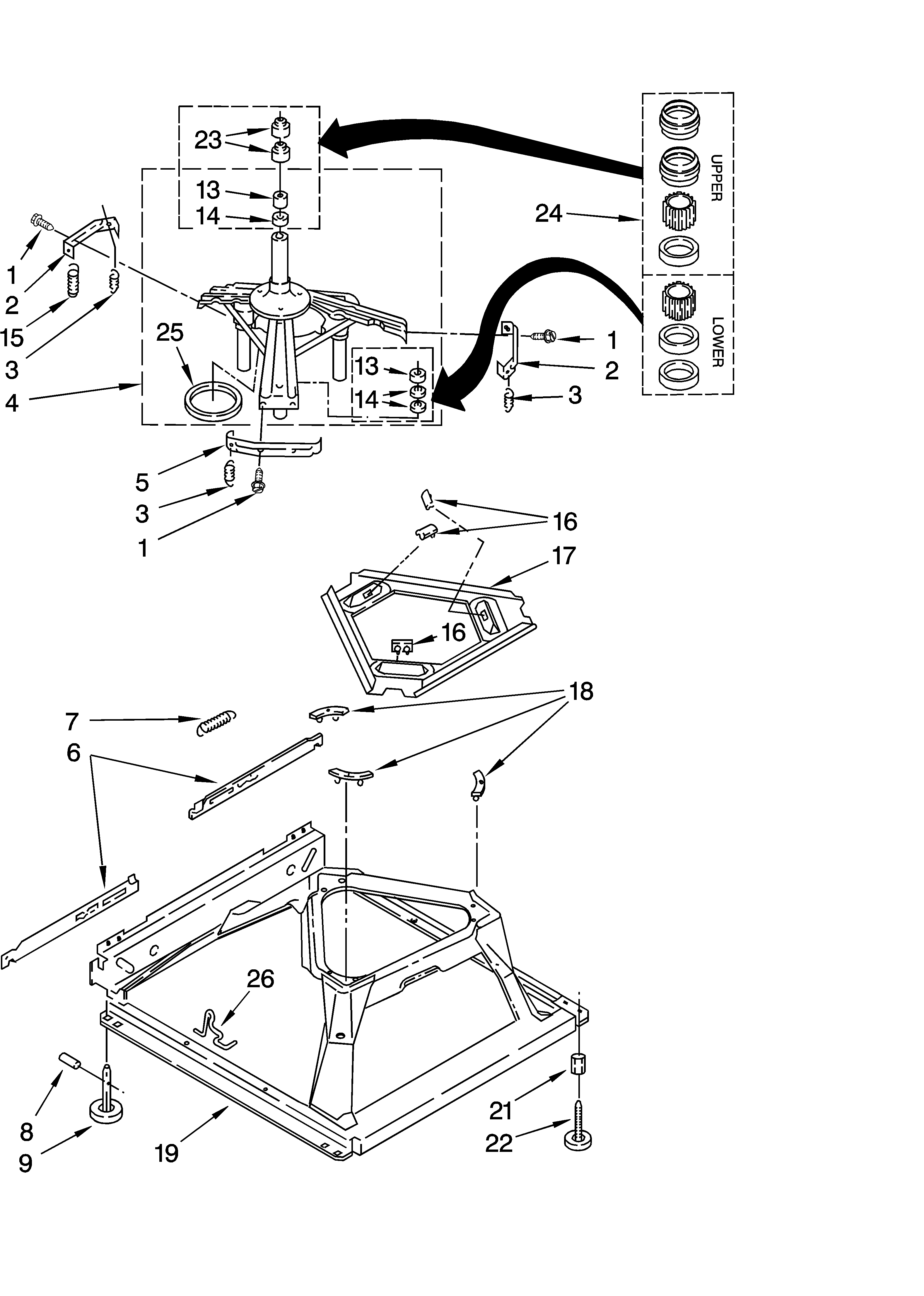 Machine base parts