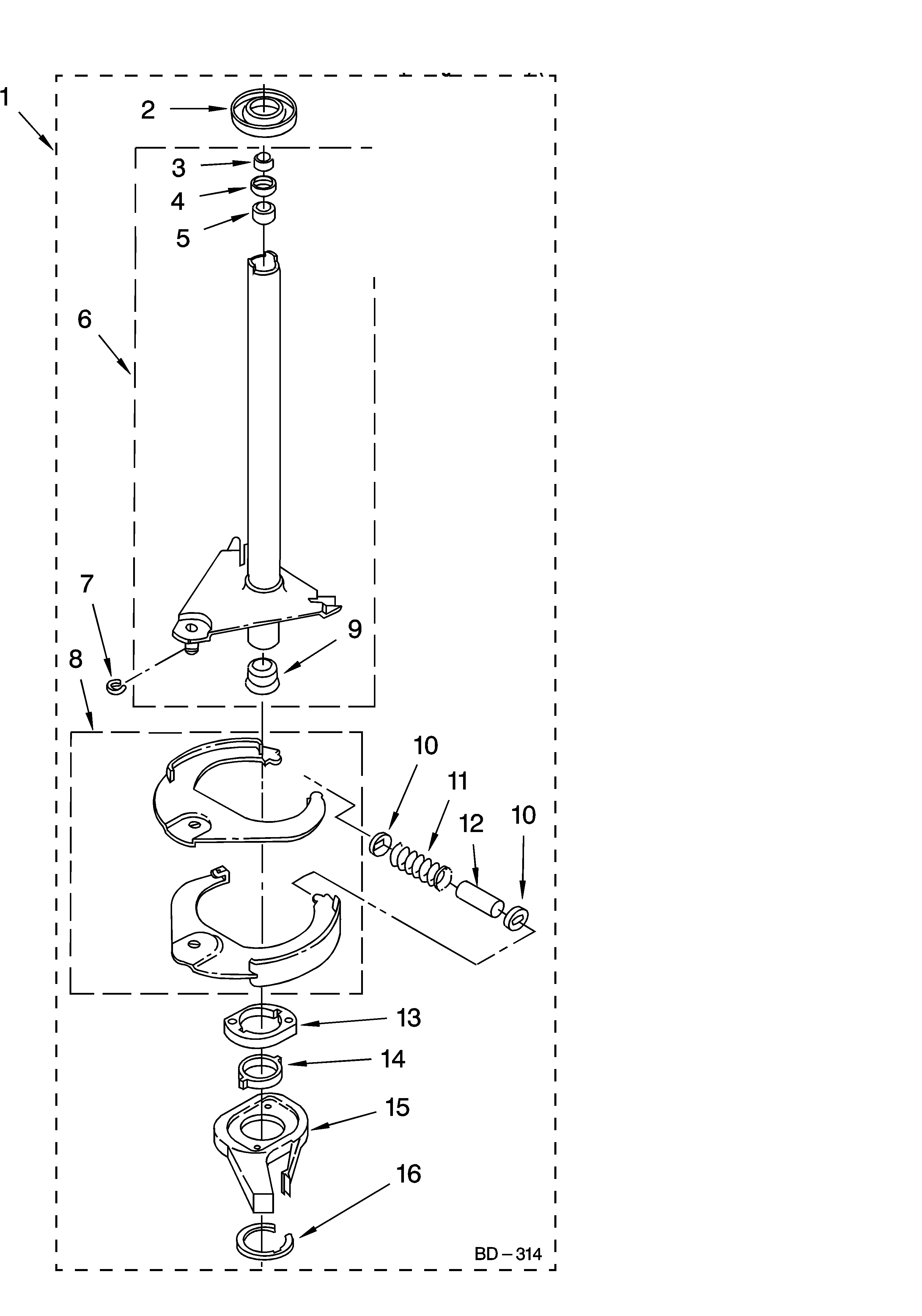Brake and drive tube parts