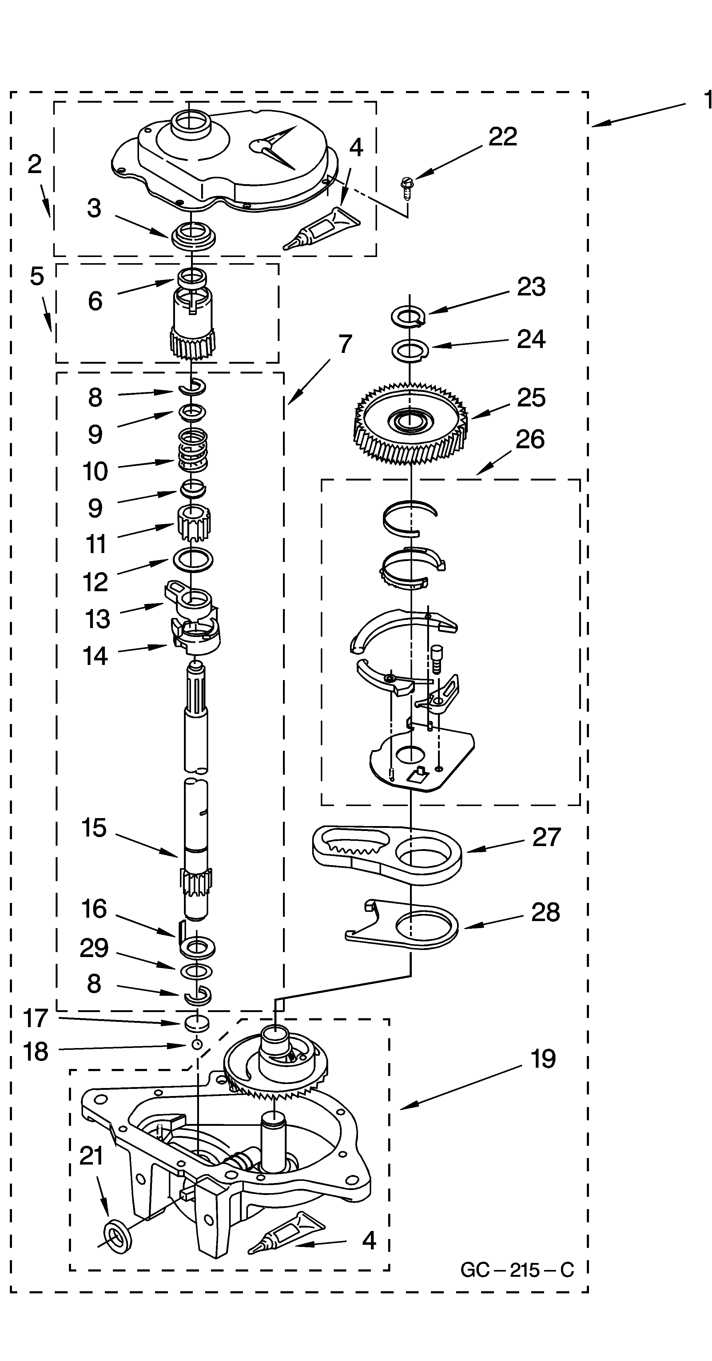 Gearcase parts
