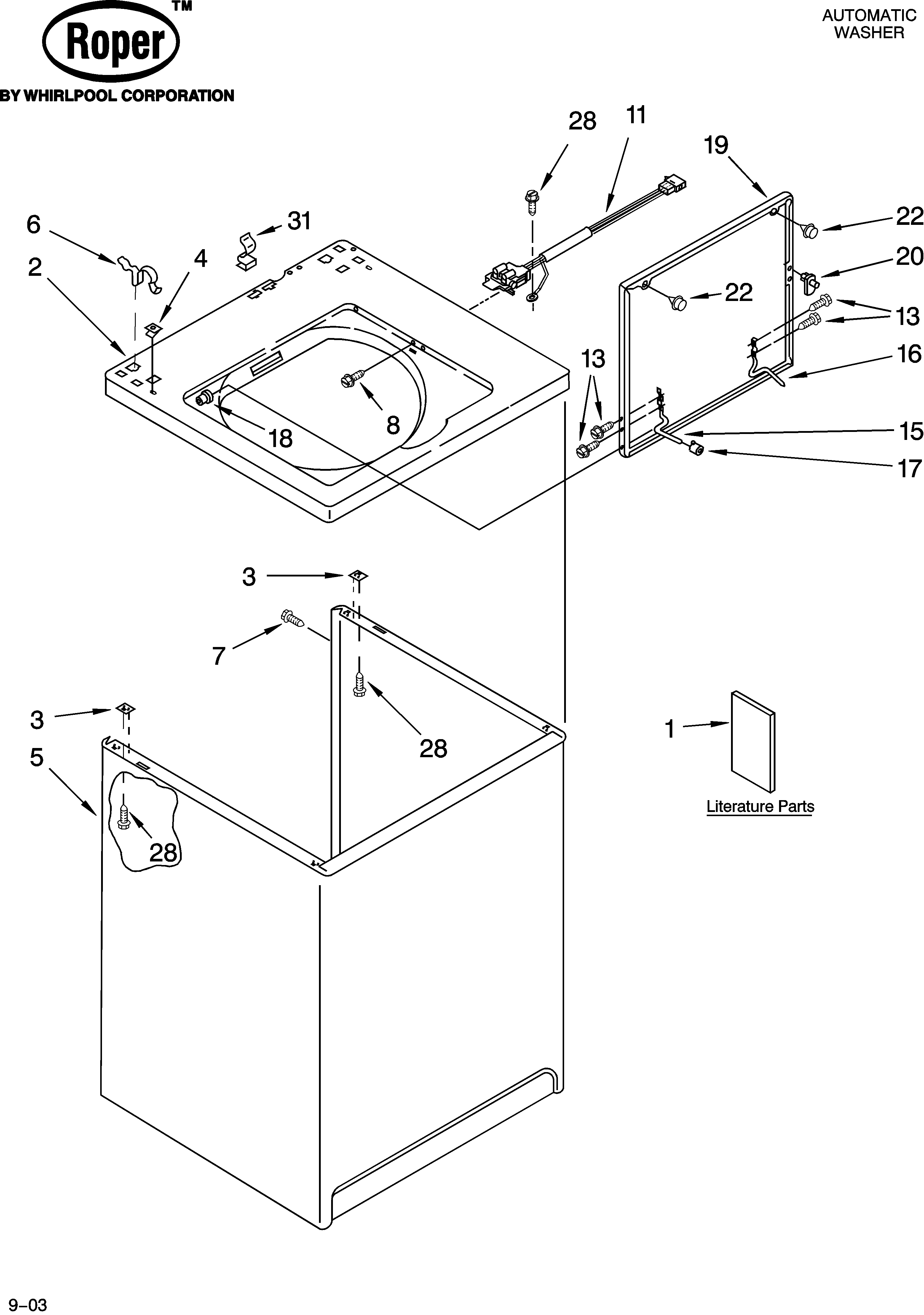 TOP AND CABINET PARTS