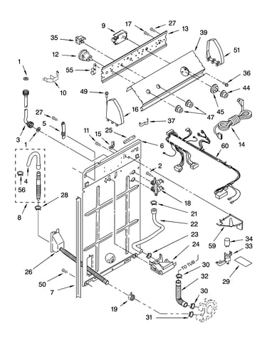 Controls and rear panel parts