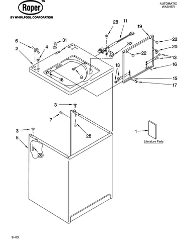Top and cabinet parts