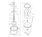 Roper RAS8244LQ1 agitator, basket and tub parts diagram