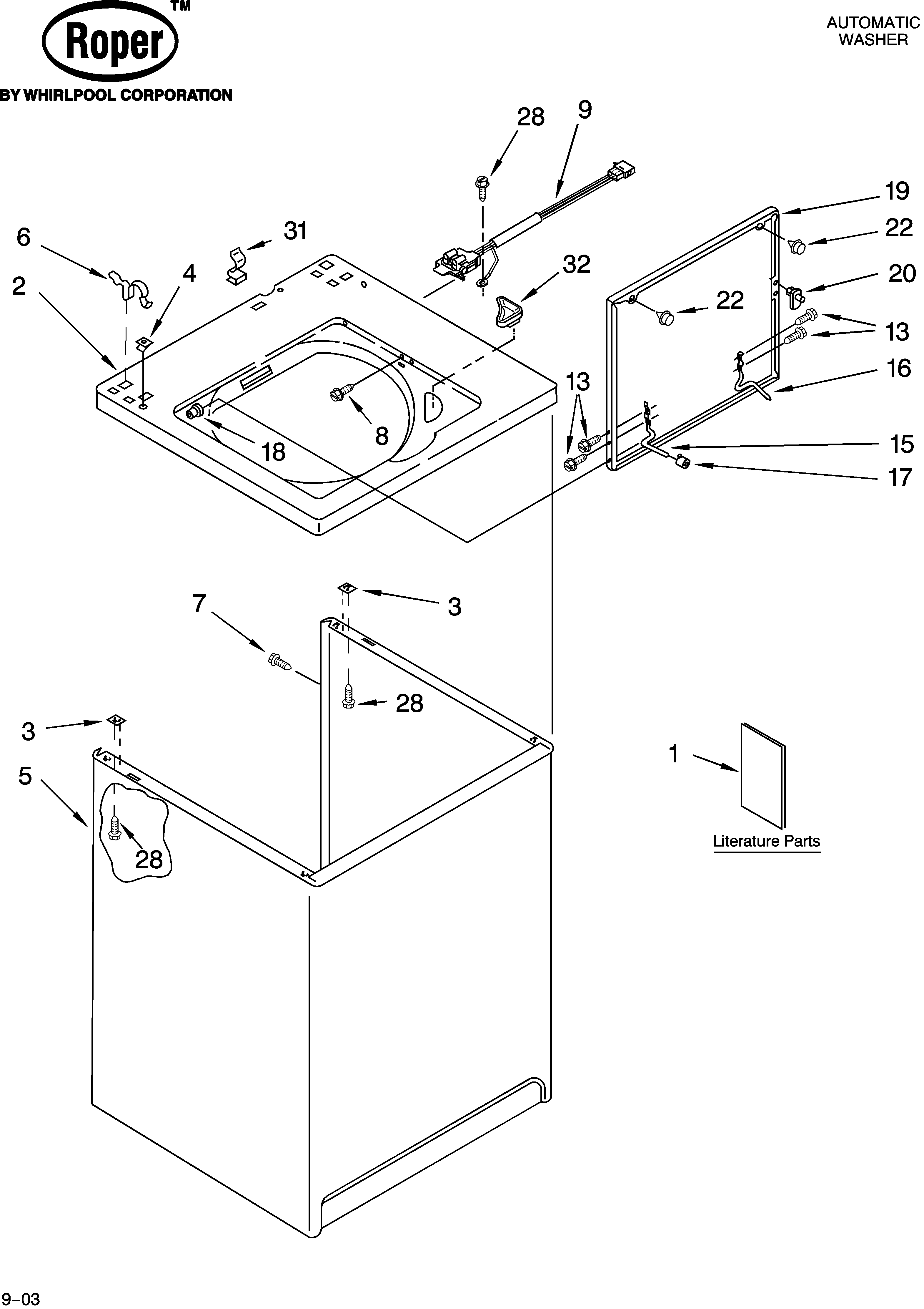 Top and cabinet parts