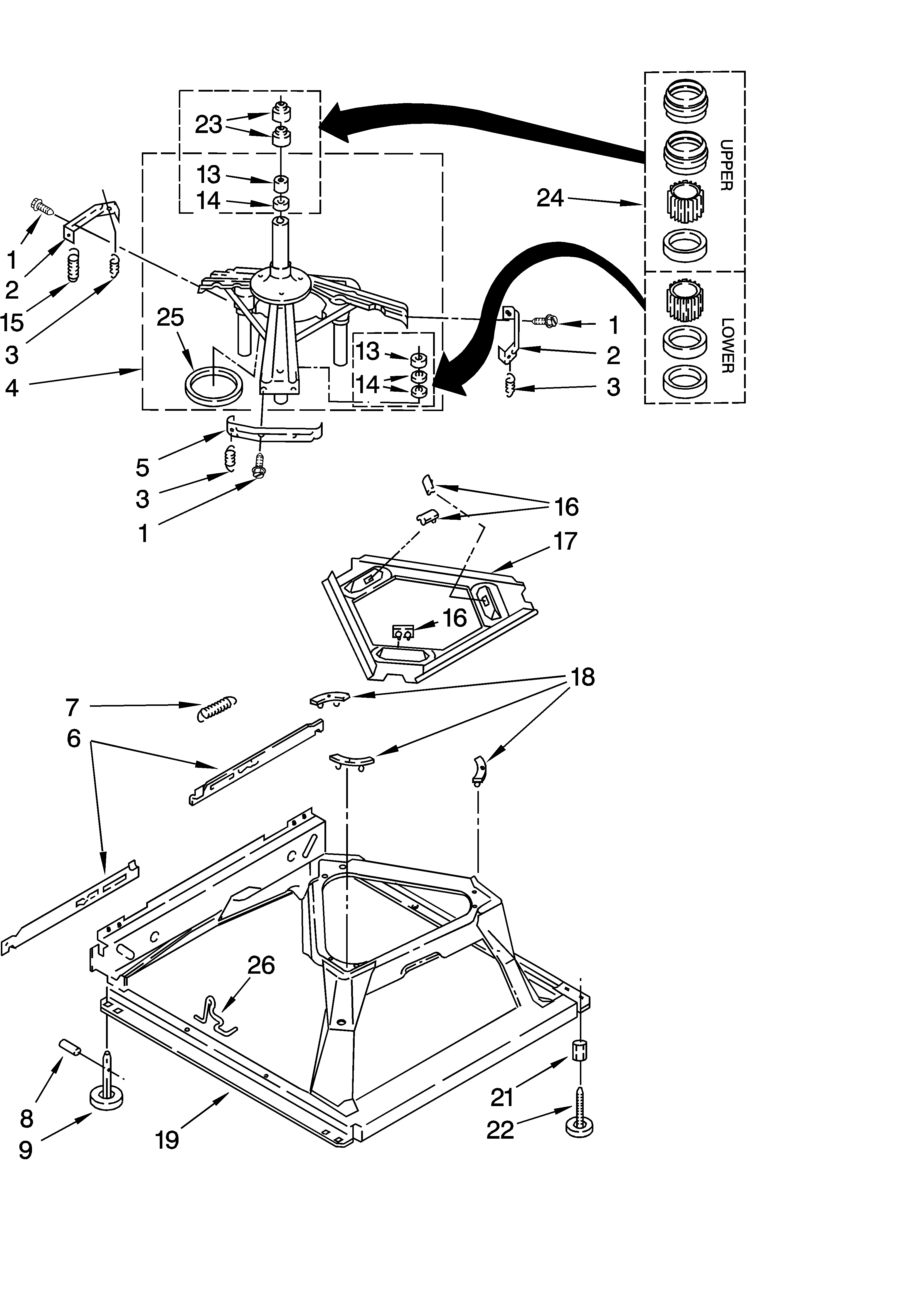 Machine base parts