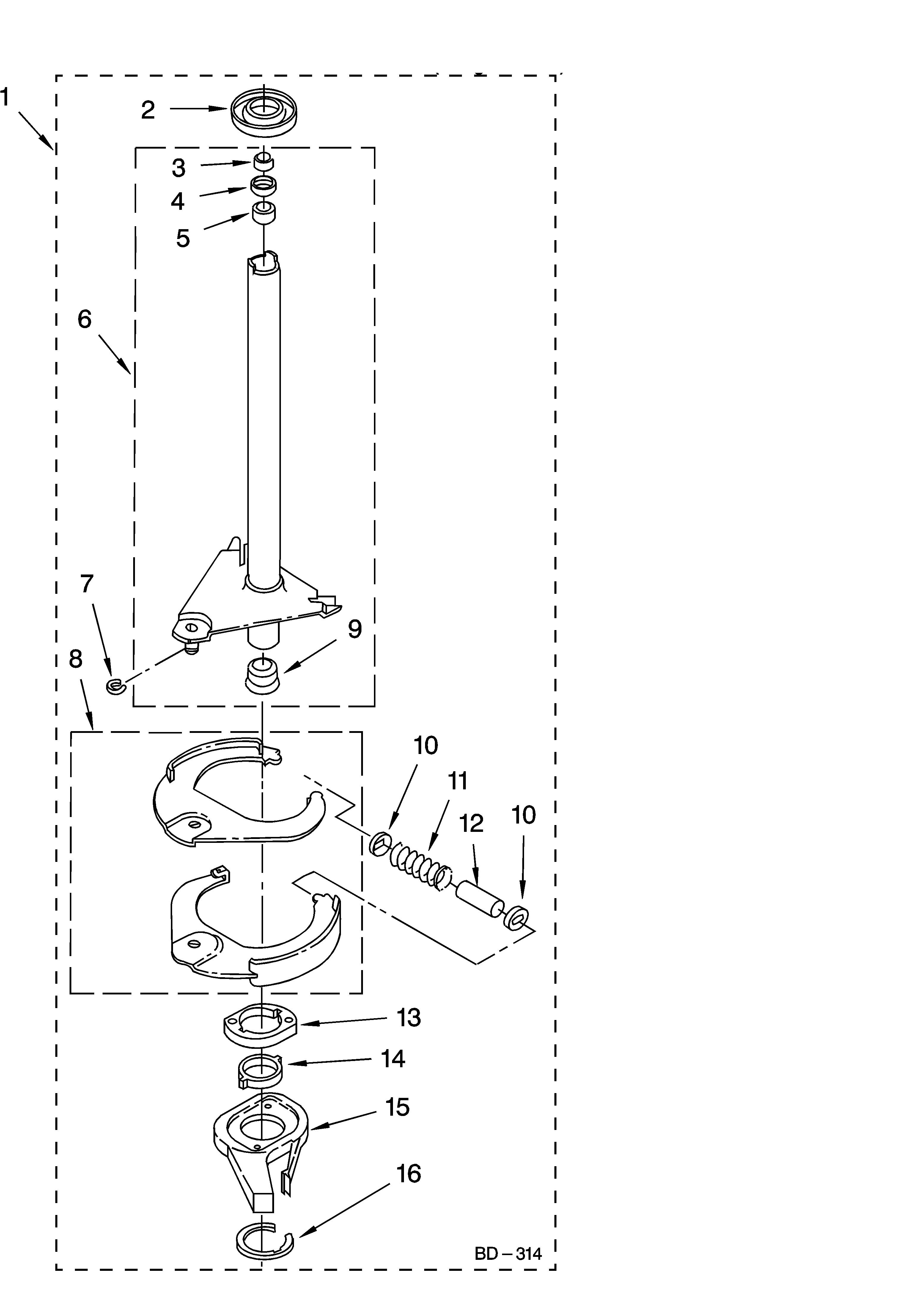 Brake and drive tube parts
