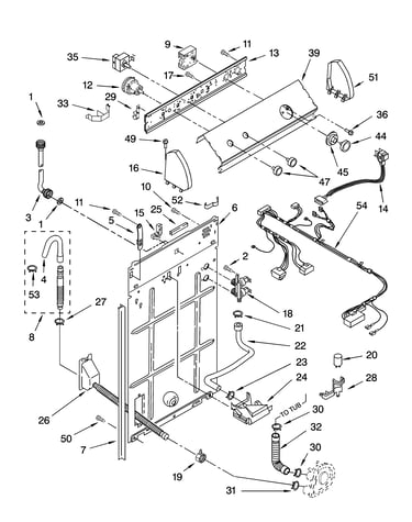 Control and rear panel parts
