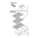 Roper RT14HDXKQ01 shelf parts, optional parts (not included) diagram