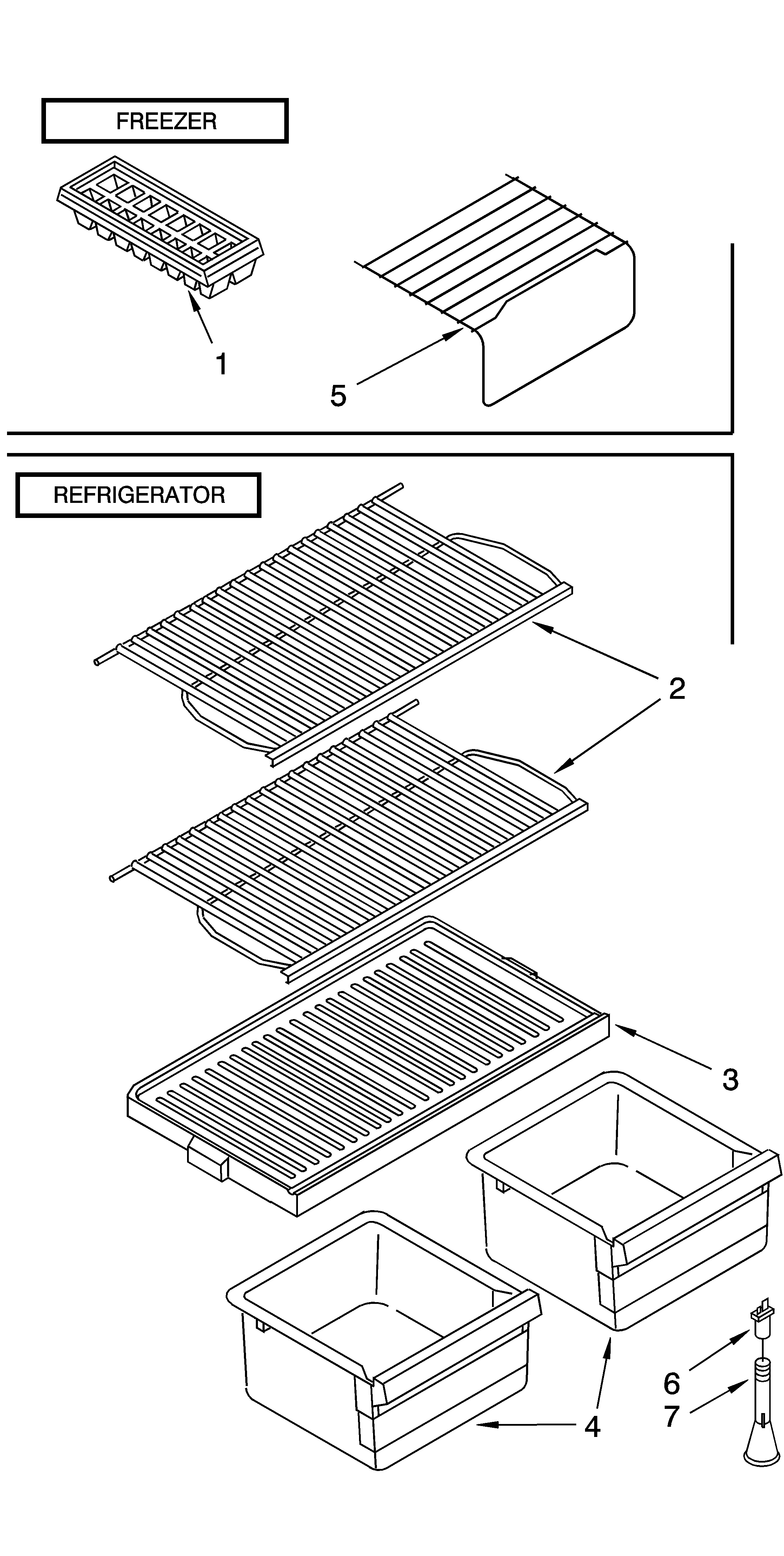 Shelf parts, optional parts (not included)