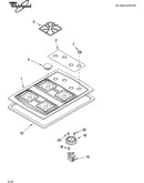 Cooktop, burner and grate parts